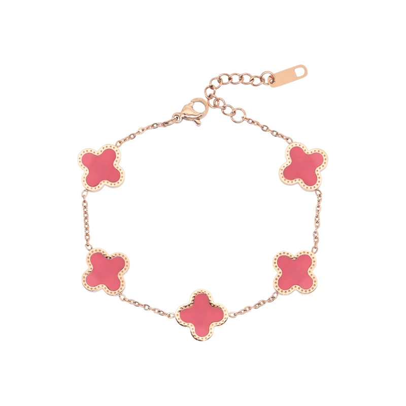 Ювелирное изделие Fashion Four-Leaf Clover браслет, из нержавеющей стали и варианты 18K, разнообразие цветов, не тускнеют