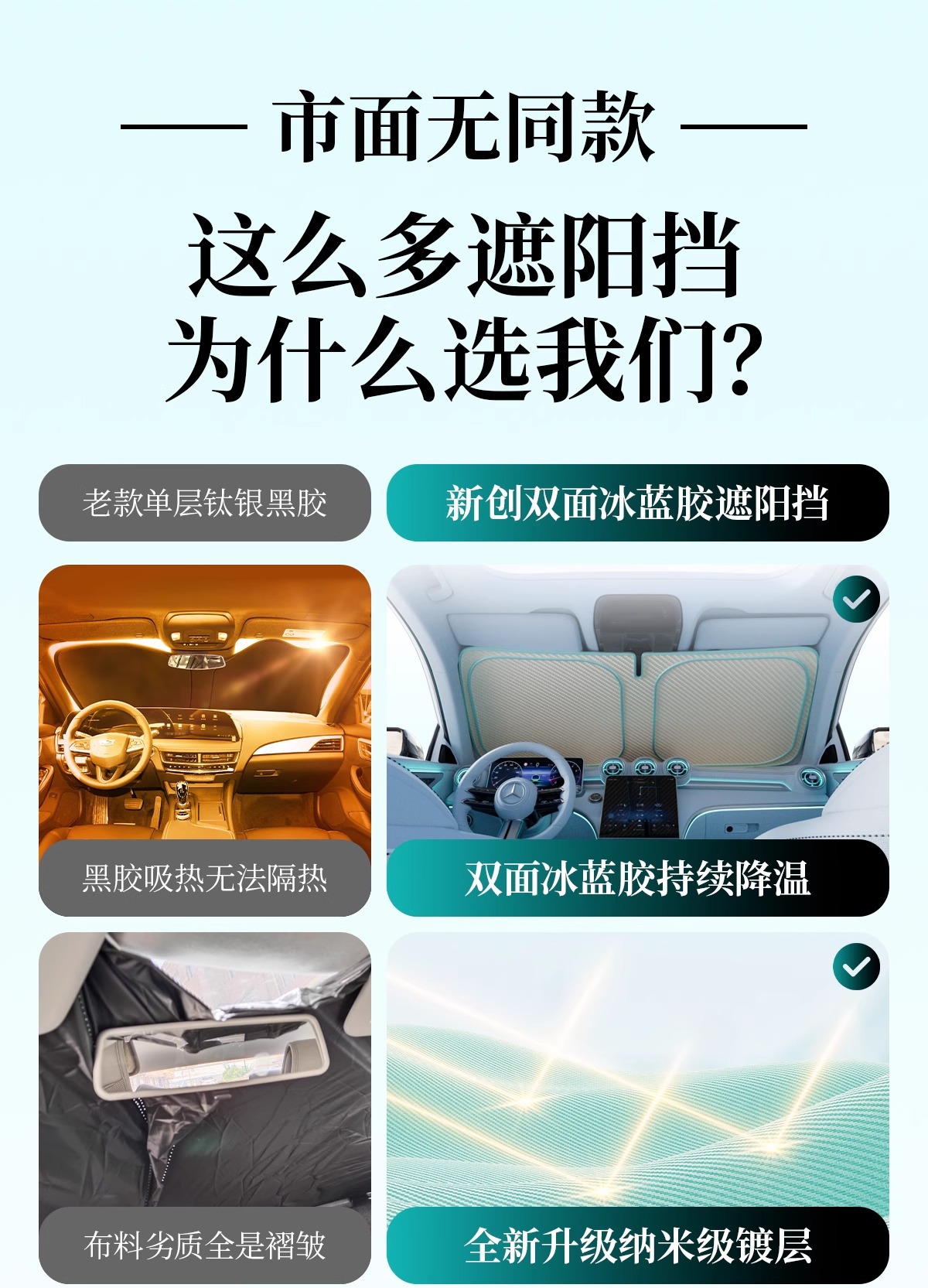 Car Sun Protection, Heat Insulation, Sunshade, Front Windshield Sunshade, Thickened Folding Sunshade, Sunshade, Parasol