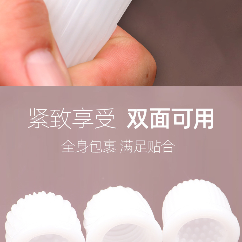 Men’s Airplane Egg Cartoon Cup Manual Masturbator, Portable Pocket Jelly Cup with Ribbed Texture — detail image 5