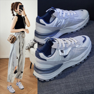 Ins K-Style Forrest Gump Women's Shoes 2025 Spring New Internet Celebrity Student Sports Shoes Heightening Street Shooting Casual Shoes 6657