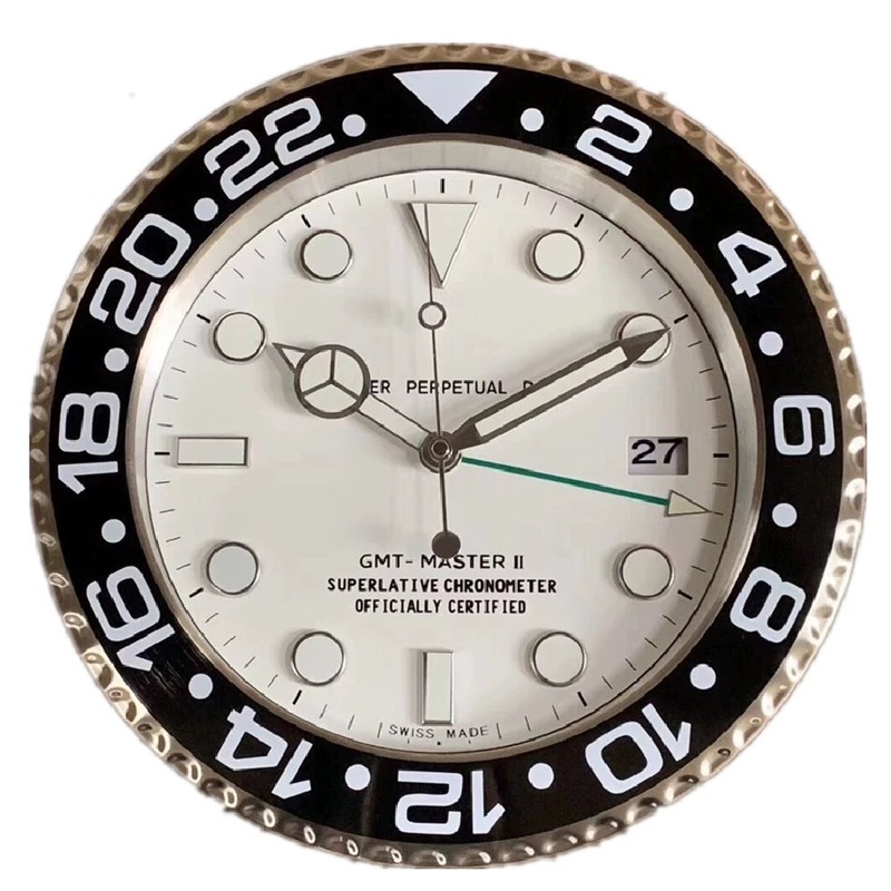 源头工厂直销 R L X 水鬼 GMT SEA 迪通拿系列14寸金属外壳表挂钟|undefined