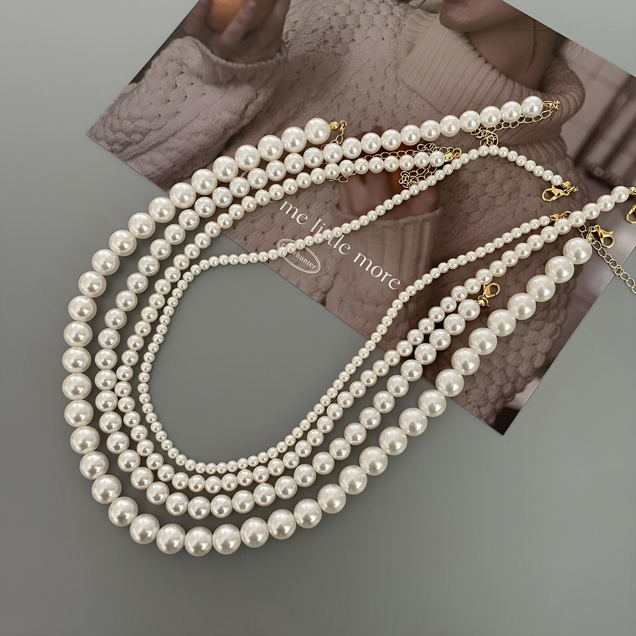 French Luxury Faux Pearl Necklace for Women ins High-End Elegant Versatile Collarbone Chain Trendy Neck Chain
