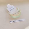 Set, telephone, fashionable hair rope, hair accessory, 3 piece set, simple and elegant design, Korean style, new collection