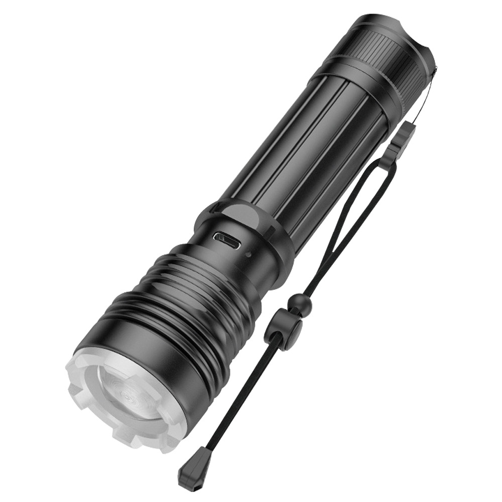 Nueva linterna transfronteriza láser blanco al aire libre iluminación de emergencia a prueba de agua de larga resistencia portátil de alta potencia