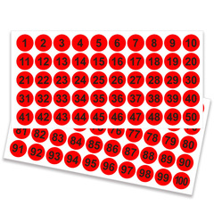 10 sheets per pack number dot sticker labels numbered 1 to 100 office storage classification marking number stickers