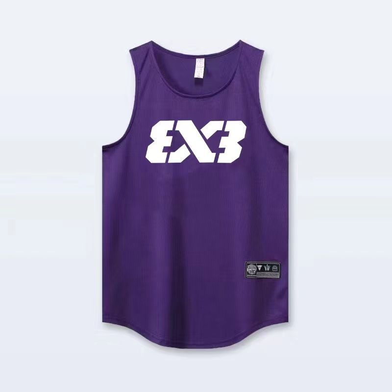 3X3 chaleco de malla de secado rápido ropa de entrenamiento transpirable FIBA chaleco deportivo de baloncesto delgado sin mangas fábrica de comercio estadounidense