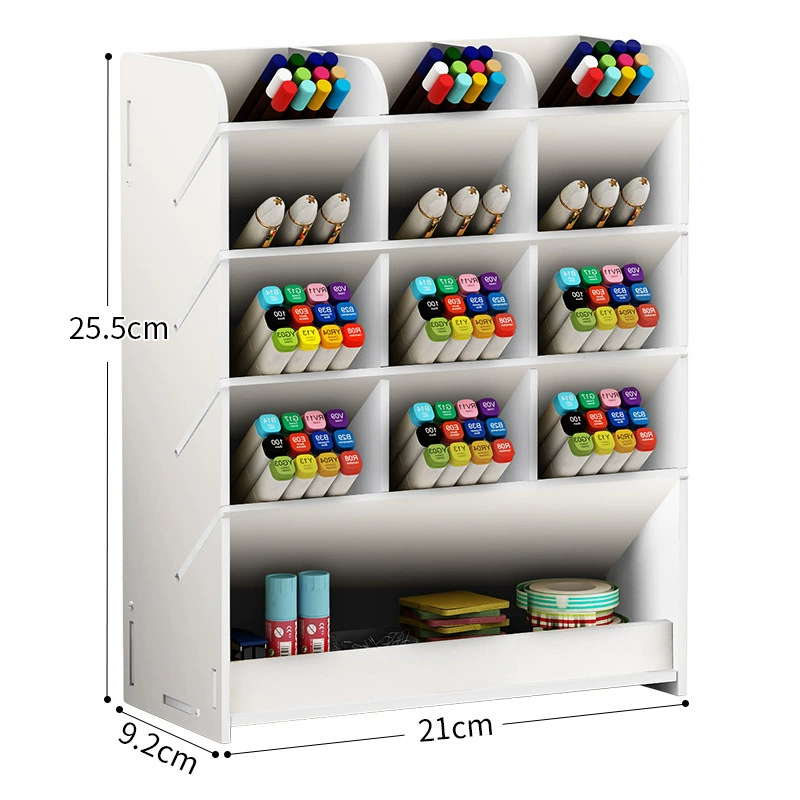 Table plastic pens holder, universal storage box, capacious pencil case, storage system for students