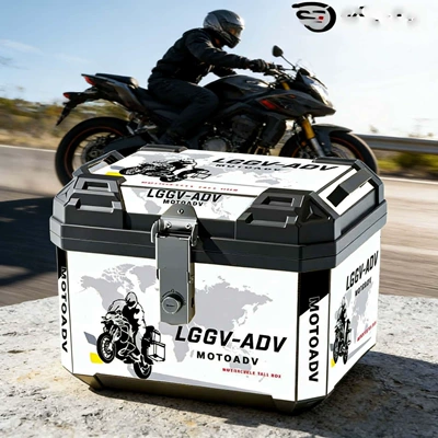Tail Box Large Capacity Rear | Motorcycle trunk - 48s-glacier-adventure-standard-configuration-base-plate-screws