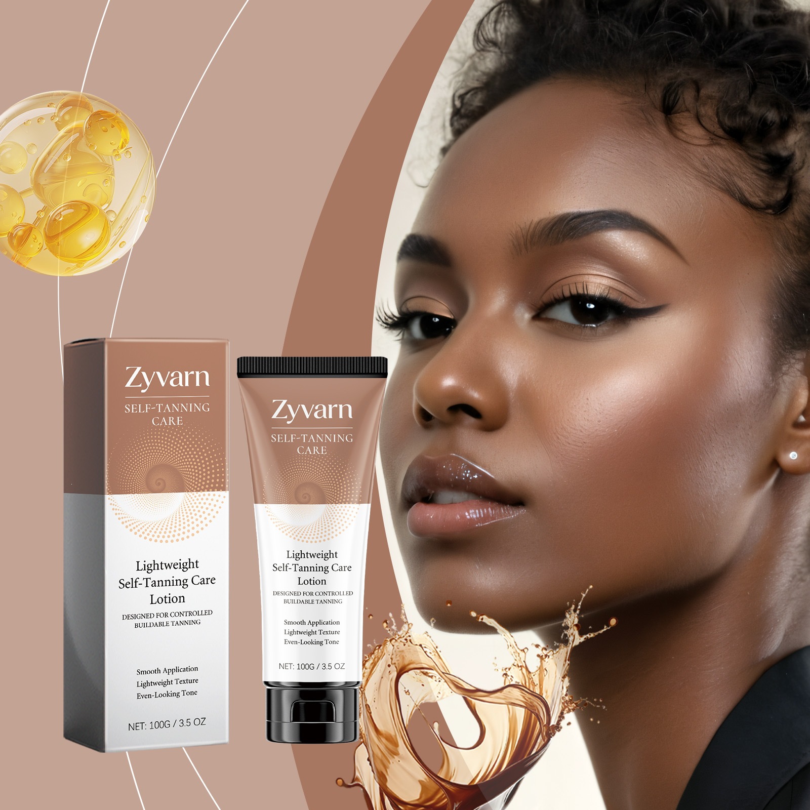 Zyvarn Light Bronzing Lotion, un tono uniforme para la piel bronceada y brillante para uso externo image 1