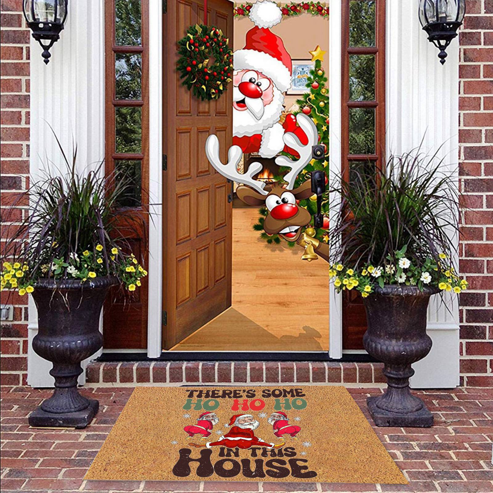 Cross-border Cute Pet Dog Theme Carpet Non-slip Entry Door Mat Water Absorbent Bathroom Entrance Mat_voghion.com