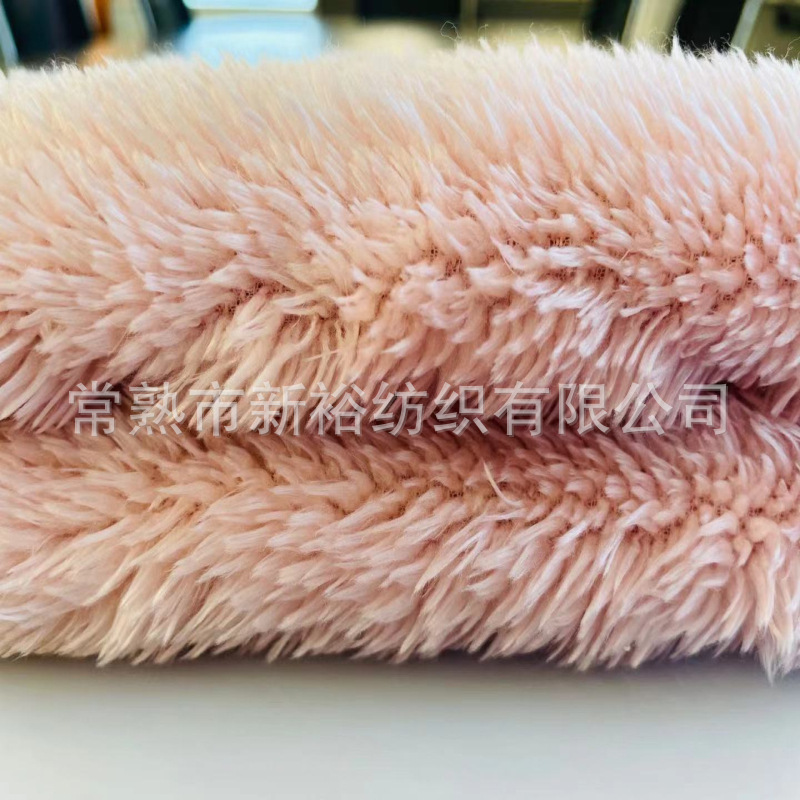 2021新款北极绒水貂绒提花系列 麻花 北极绒提花家纺服装面料