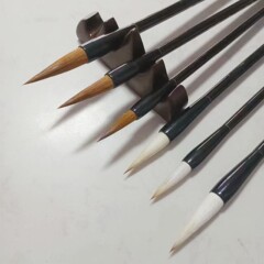 北尾狼毫兼毫書畫毛筆學生培訓班初學者書法小楷練字抄經簪花毛筆