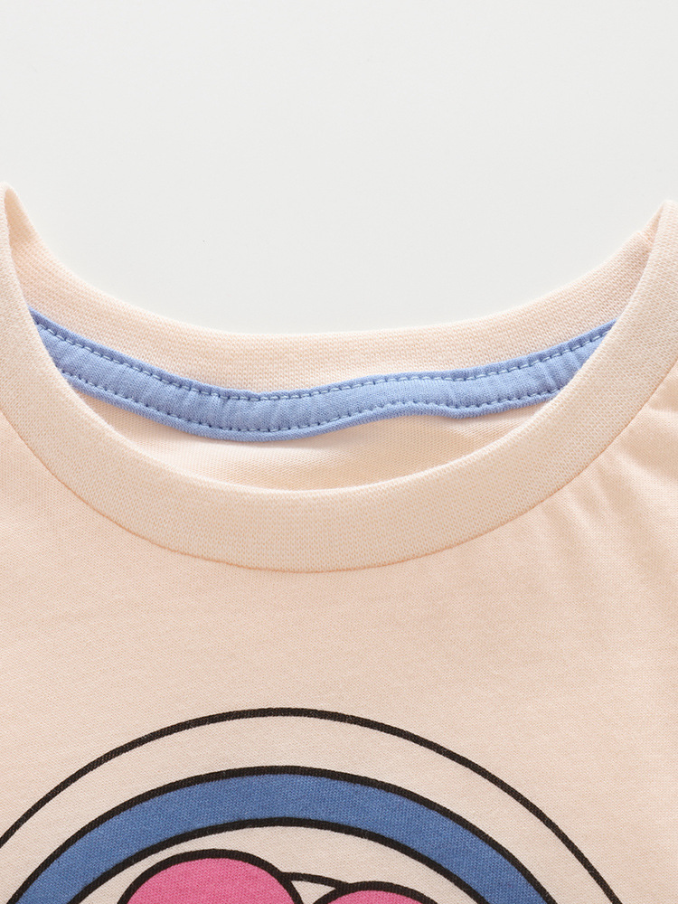 Malwee transfronterizo ropa infantil femenina estilo extranjero set de moda de verano nuevo set de manga corta para niños europeos y estadounidenses de dos piezas