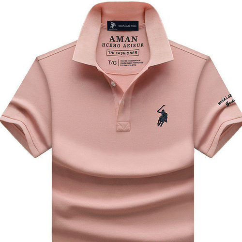 High-end brand Paul polo shirt for men, summer collarless short-sleeved T-shirt for men, pure cotton large size T-shirt