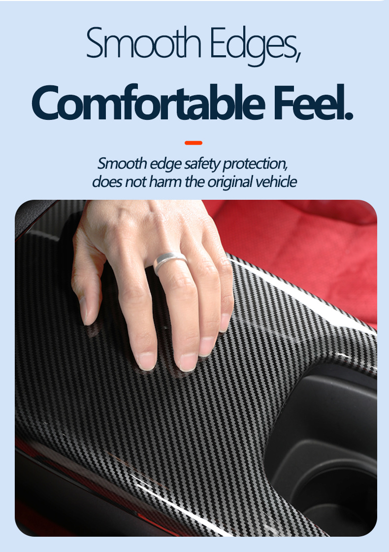 New Hand Guard for Eleventh Generation Civic Armrest Box Panel Carbon Fiber Central Decoration Central Control Gear Interior Modification