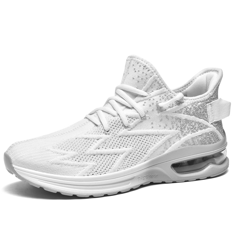 Sports shoes men's summer breathable 2024 new trendy shoes versatile 48 size 47 air cushion shock absorption running shoes