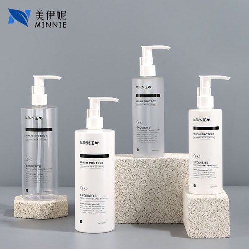300ml500ml cylindrical lotion bottle shampoo bottle shower gel bottle sub-bottle plastic bottle frosted PET