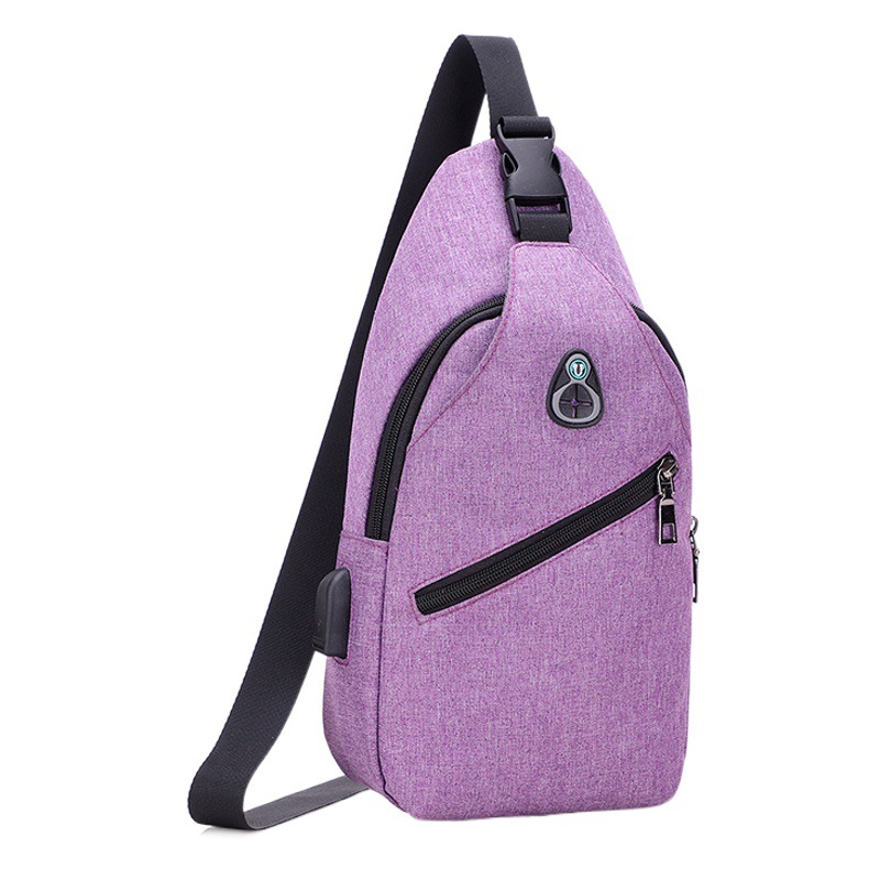 Cross-border Simple Men's Chest Bag European and American Trendy Shoulder Bag Crossbody Bag Sports Crossbody Bag Southeast Asian Casual Chest Bag