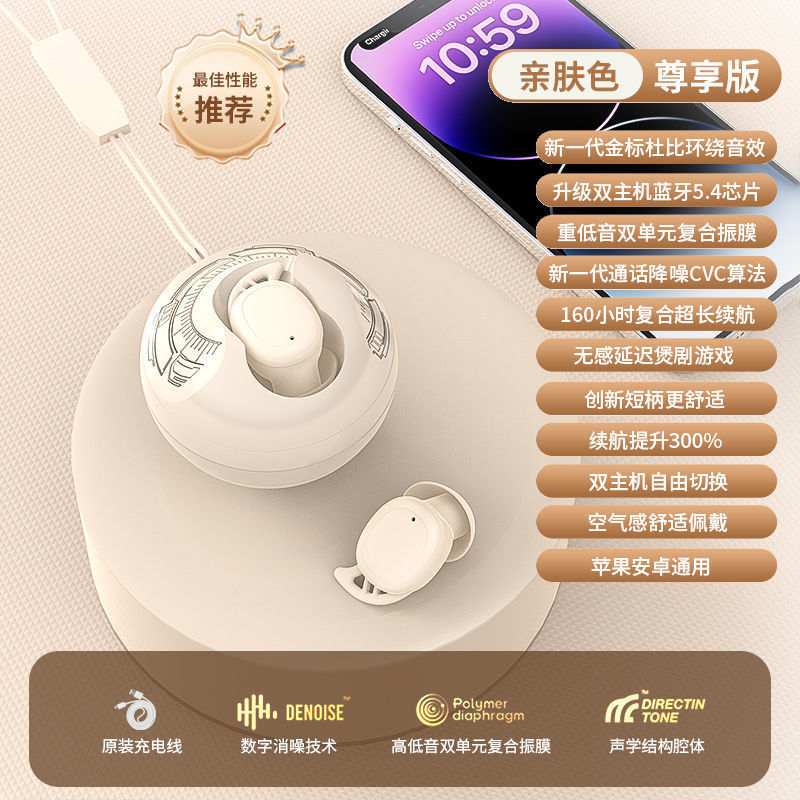 NE104 Nuevos auriculares Bluetooth de reducción de ruido transfronterizos auriculares de sueño de larga duración para Huawei Apple