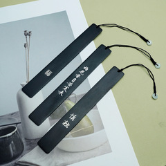 黑檀木鑲銀姓氏掛件掛飾實木書籤紫光檀鑲嵌文字國風文創禮品批發