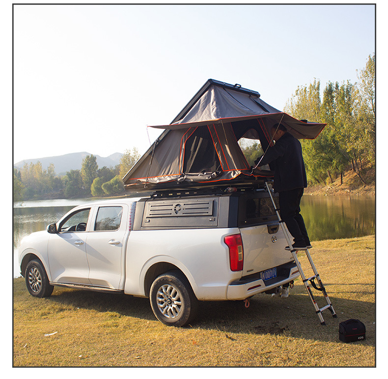 Roof tent hard top aluminum alloy car triangular folding helicopter tent car outdoor self-driving camping wild star watching