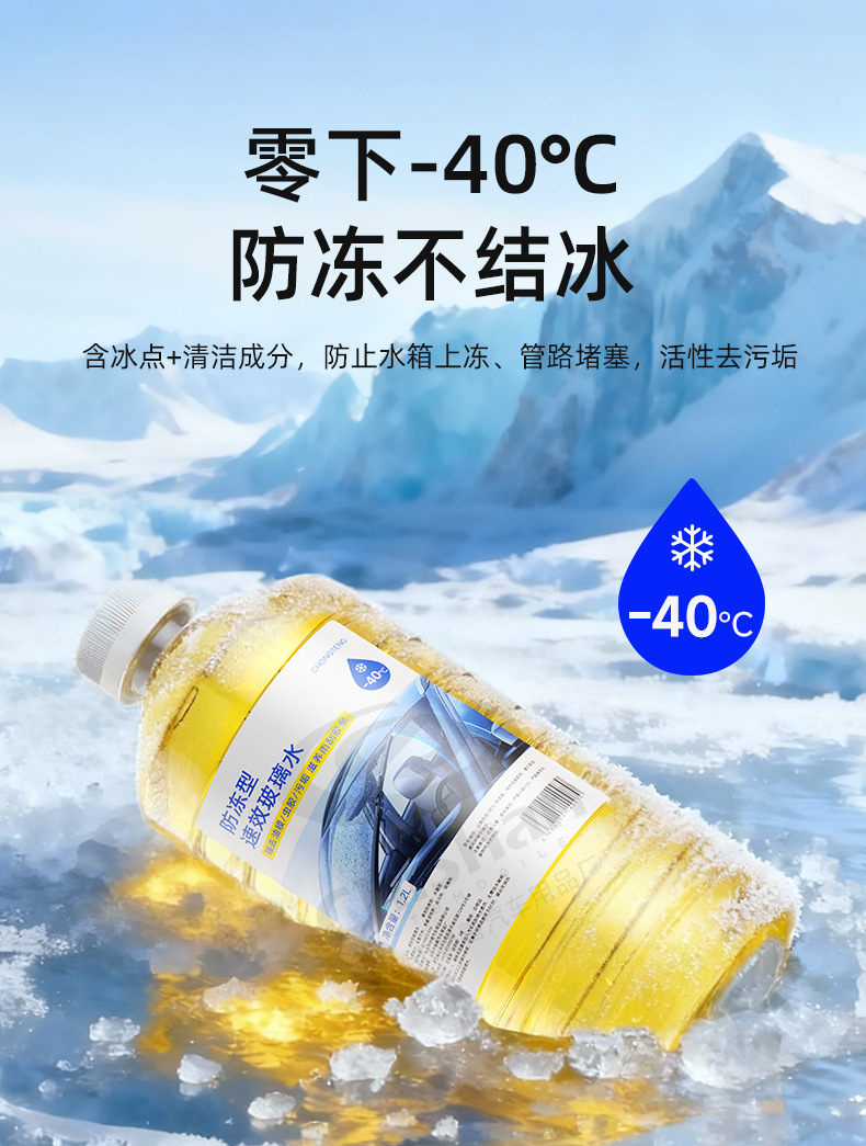 [Premium Selection] Car-Specific Glass Cleaner, Powerful Stain and Oil Film Remover, Anti-Freeze Windshield Wiper Fluid Wholesale