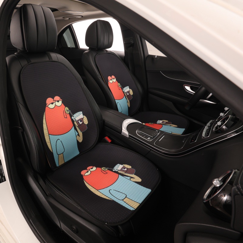 Spongebob Cartoon Car Seat Cushion, Summer All-Season Universal Ventilated and Breathable Seat Cushion, Personalized Summer Seat Cushion
