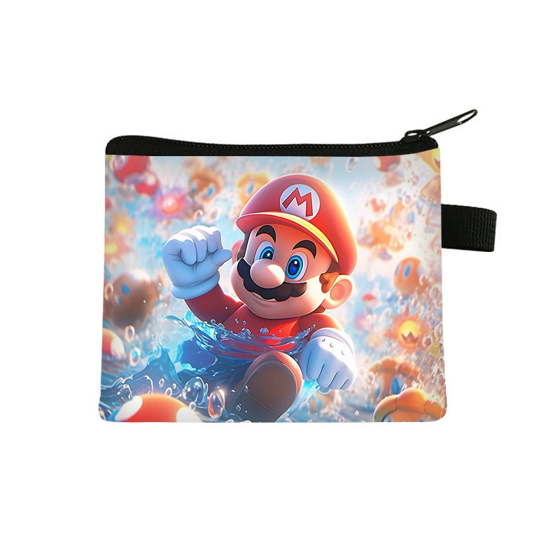 Детский кошелек-монетница серии «Марио» 2025 года, студенческая сумка для наушников с мультяшным дизайном, мини-кошелек на молнии, оптовая продажа с фабрики