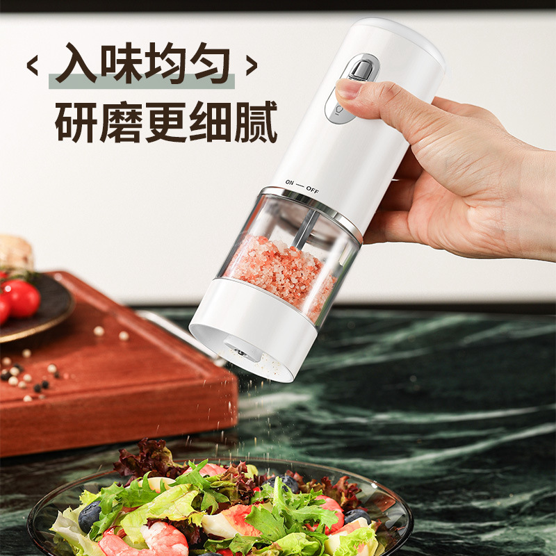 Manufacturer wholesale USB rechargeable handheld stainless steel automatic spice grinder for home kitchen use