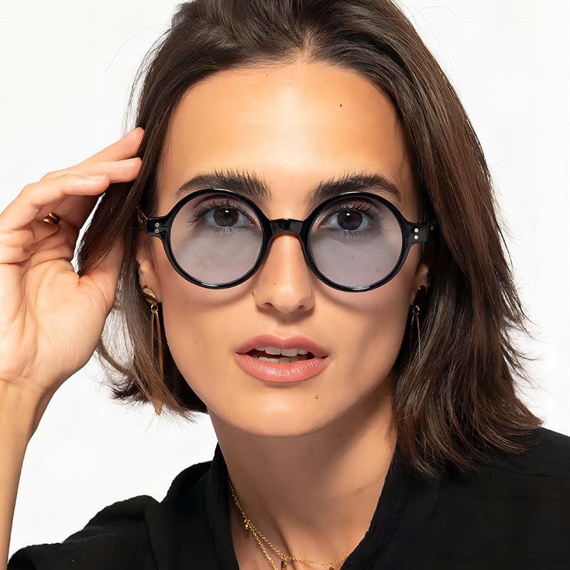 36g Weight Full Frame Glasses Structure Sunglasses Classification PC, UV400 Protection Lens Material Round Frame Glasses Style Travel, Street Occasion Solid Color Pattern All Seasons Season Unisex Gender Vintage Style, Simple Style Style Vintage Style Simple Style Solid Color PC UV400 Protection Round Frame Full Frame Women's Sunglasses 3