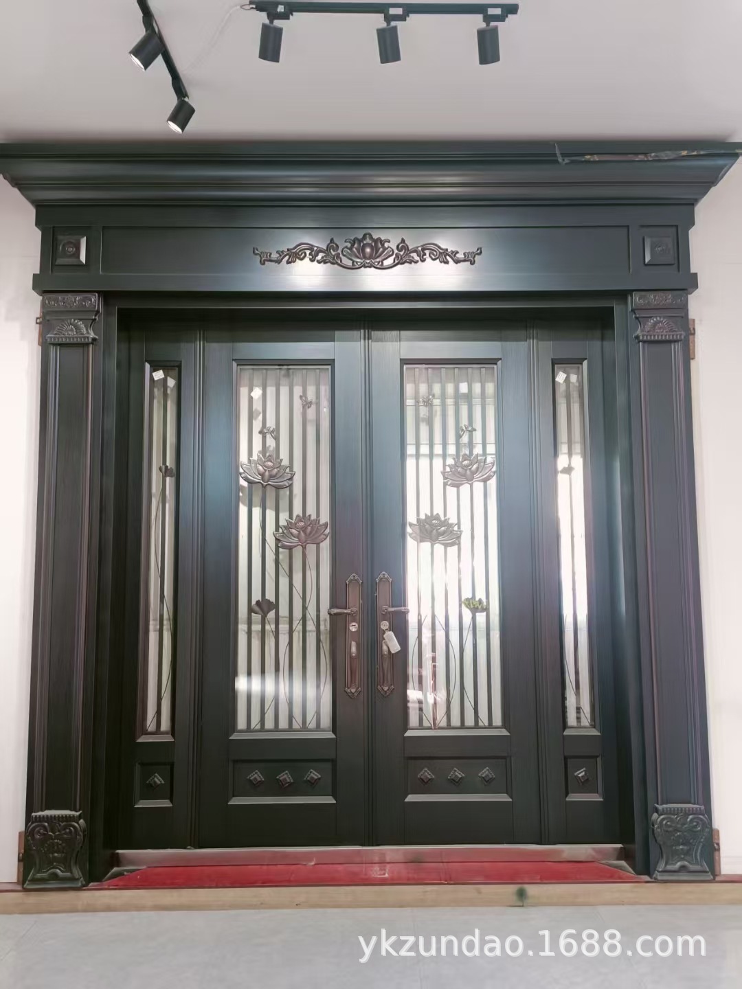 四开锌合金别墅玻璃大门