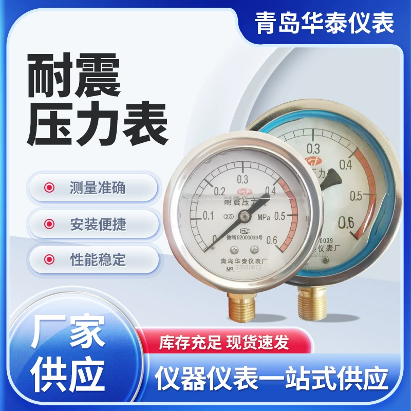 Сейсмостойкий манометр, ударопрочный и антивибрационный YN-60/YN-100 для измерения давления воды, воздуха, масла, природного газа, испытаний под высоким давлением.