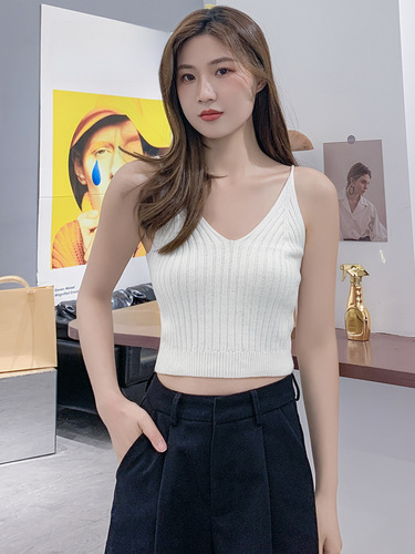 Lady's Slimming V-Neck Cover-Up Tank Top for Summer, New Style Underwear Blouse, Short-Sleeve Base Layer Top, Instagram-Inspired Dress Shirt