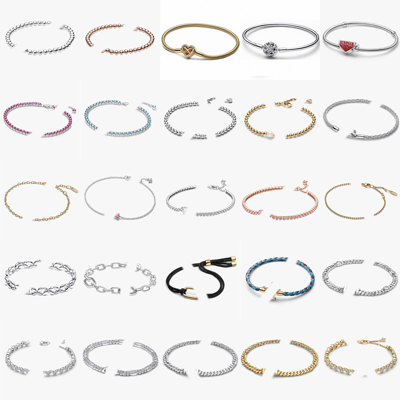 Pan's New Fashion Shiny Heart-Shaped Tennis Bracelet, Heart-Shaped Cuban Chain Bracelet, Valentine's Day Gift for Girlfriend or Best Friend