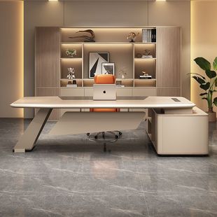 Boss Desk Simple Modern Executive Desk Office Desk and Chair Combination Manager Desk Single Fashion Light Luxury President Desk
