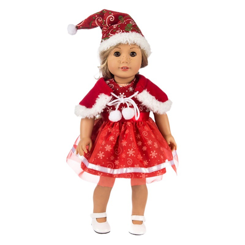 Ropa Navideña para Muñeca de 45cm de Felpa Intercambiable para Navidad image 1