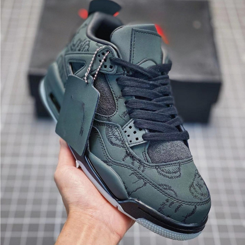 工場直販 aj4 バスケットボールシューズ ダークグリーン ジョー 4 パープル デニム 滑り止め耐摩耗性男性と女性のカジュアルランニングシューズ|undefined