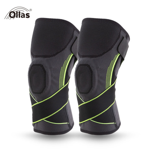 Factory direct supply of knee silicone spring support sports knee straps pressurized and thickened protection cross-border wholesale