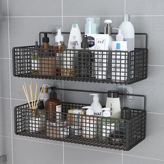 浴室棚釘なしメッシュ壁掛け無傷多機能トイレ収納棚キッチン収納整理棚