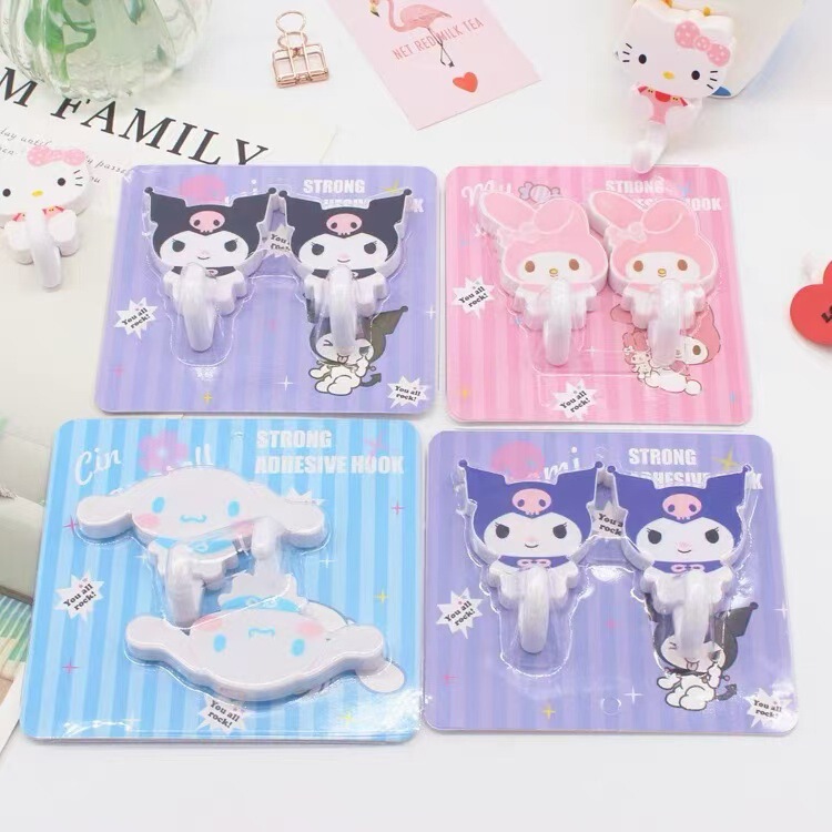 Kai Ai Cartoon Hook New Model Nail-Free Adhesive Hook Multi-Purpose Hook for Kitchen and Bathroom Keys Cross-Border