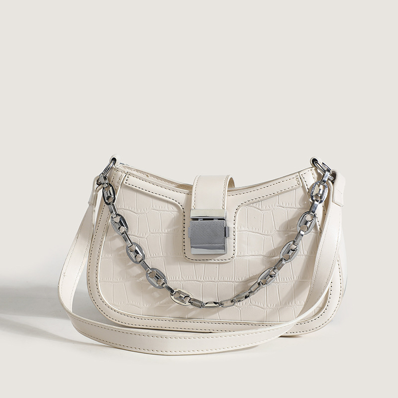 Trendy Textured Women's Shoulder Bag Niche Design Minimalist Style_voghion.com