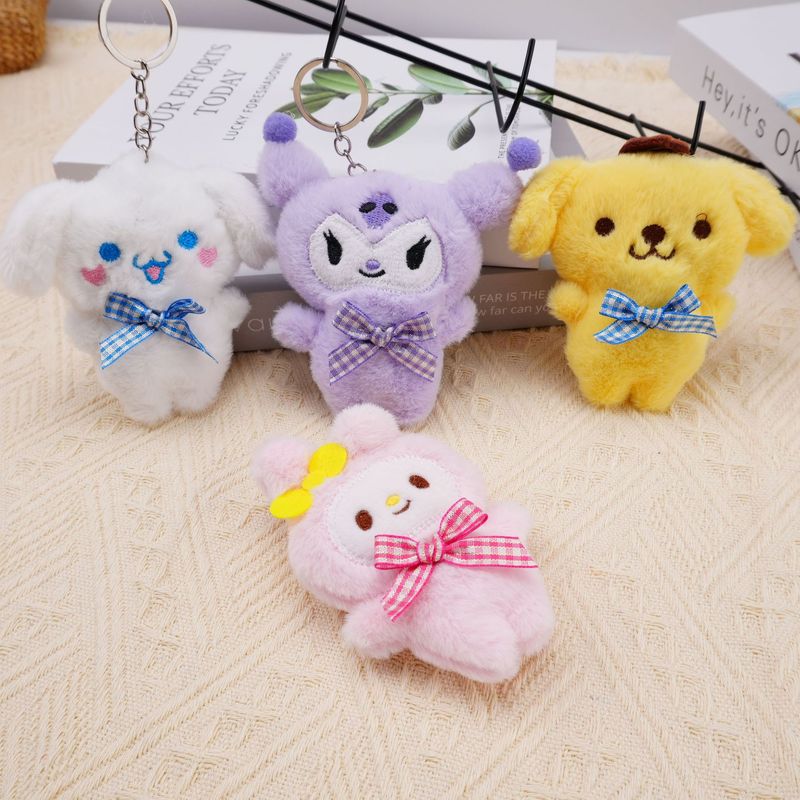 Sanrio Cute Cinnamon Dog Merlot Hanging Ornament Kulomi Women's Schoolbag Keychain Pendant Plush Doll Pendant