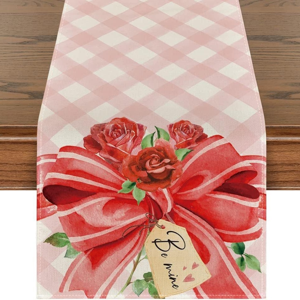 Novedad transfronteriza: Camino de mesa de lino estampado, decoración para sofá, ambiente festivo, estilo nórdico, tira larga.