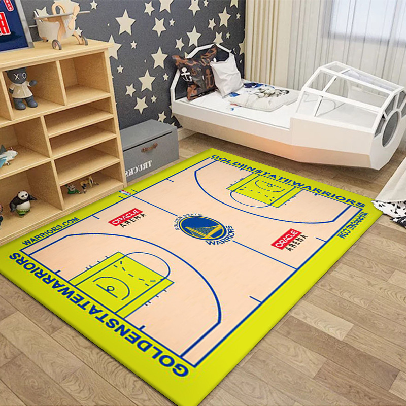 Transfronteriza alfombra de campo de fútbol de dibujos animados dormitorio sala de estar sofá mesa de café alfombra de piso en stock al por mayor