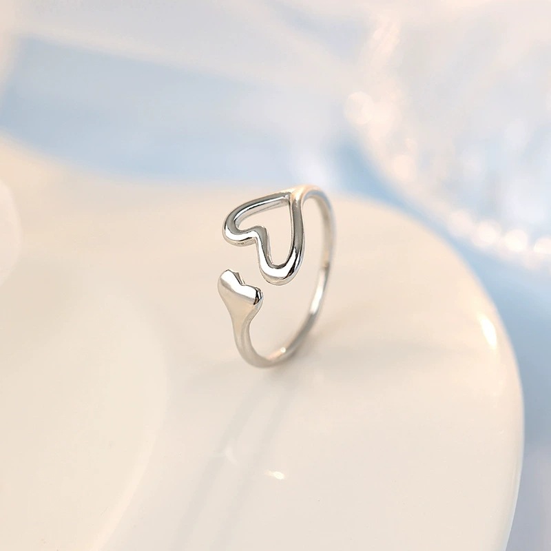 Small design fashionable ring heart-shaped heart shaped