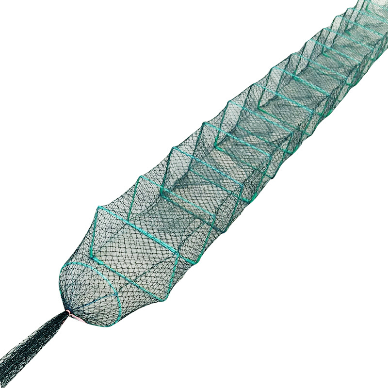 Personalizado plegable portátil jaula de pesca 17 secciones 9 hebras de red de pesca productos de pesca de camarón de cría al aire libre jaula de pesca