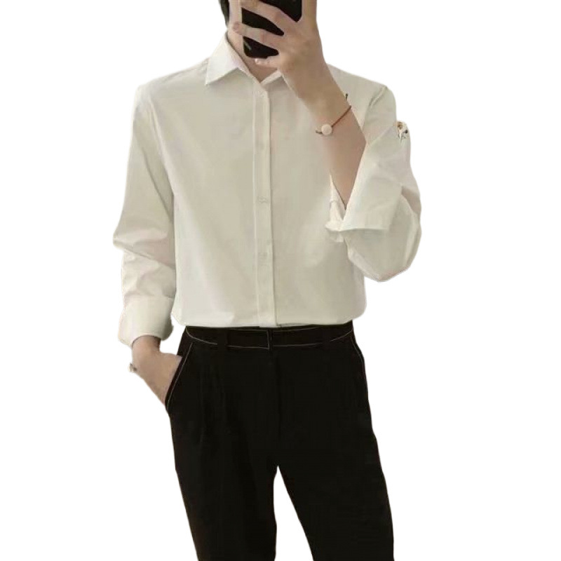 남자 친구 옷 INS 한국 남자 세트 기질 아이스 실크 긴 소매 잘 생긴 여름 얇은 러피 잘 생긴 선 스크린 의류