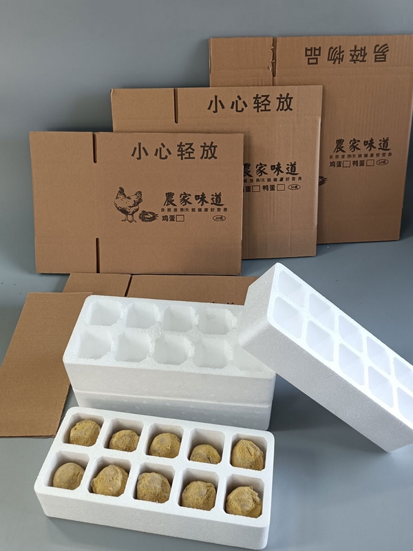 Egg carton, egg tray, foam, fresh duck eggs, preserved eggs, express delivery packaging box, chicken egg box, egg packaging, foam egg tray