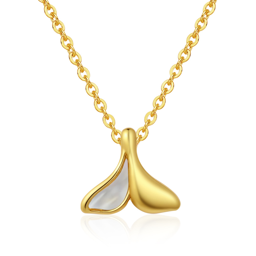 Collar de acero de colgante de oro retrógrado Mirad Wind 2025 nuevo estilo de mujer de alto nivel collar de aceite de acero de acero de collar de amor universal