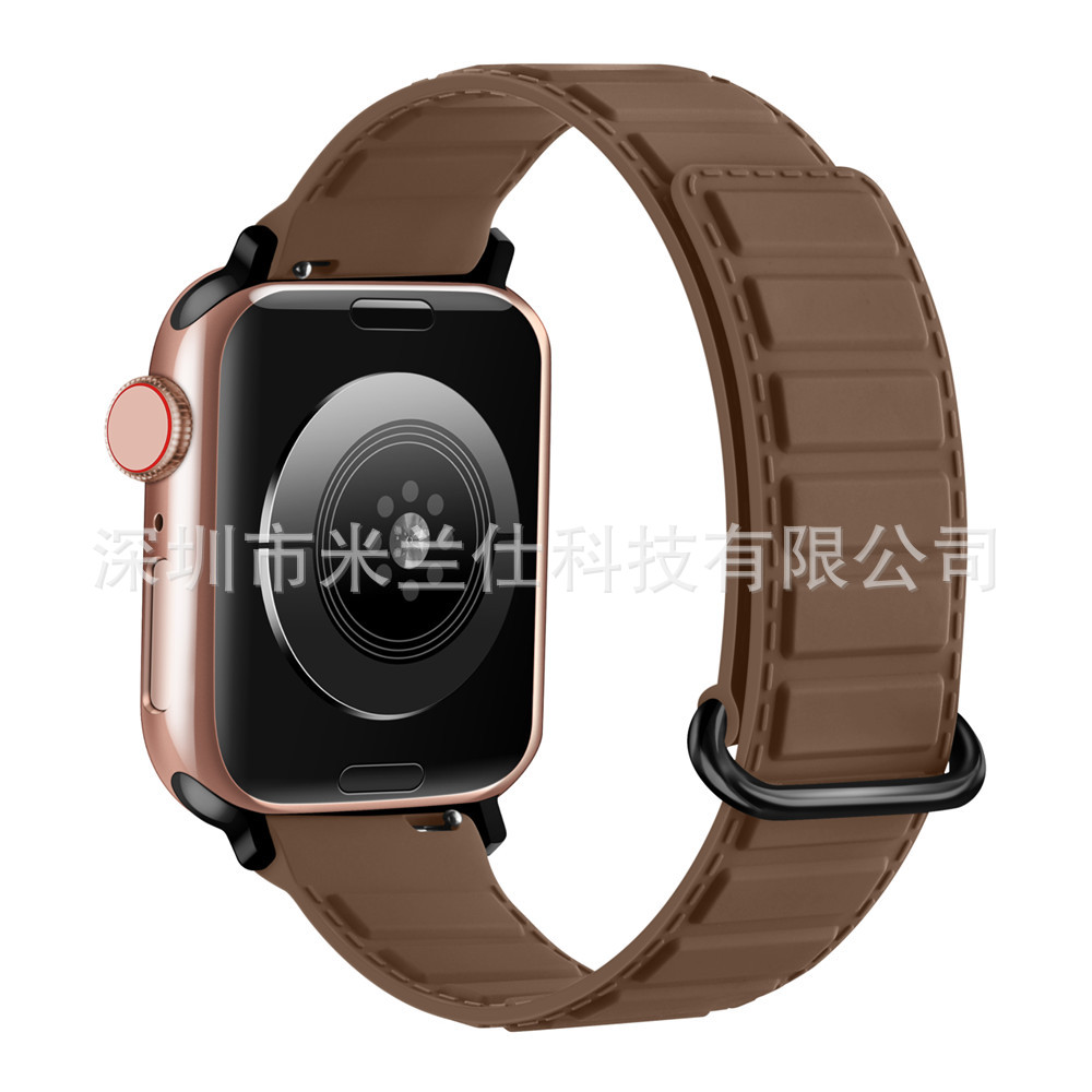 Adecuado para Apple Watch silicona S9 fuerte succión magnética iwatch56789se deportes ultra2 correa de reloj